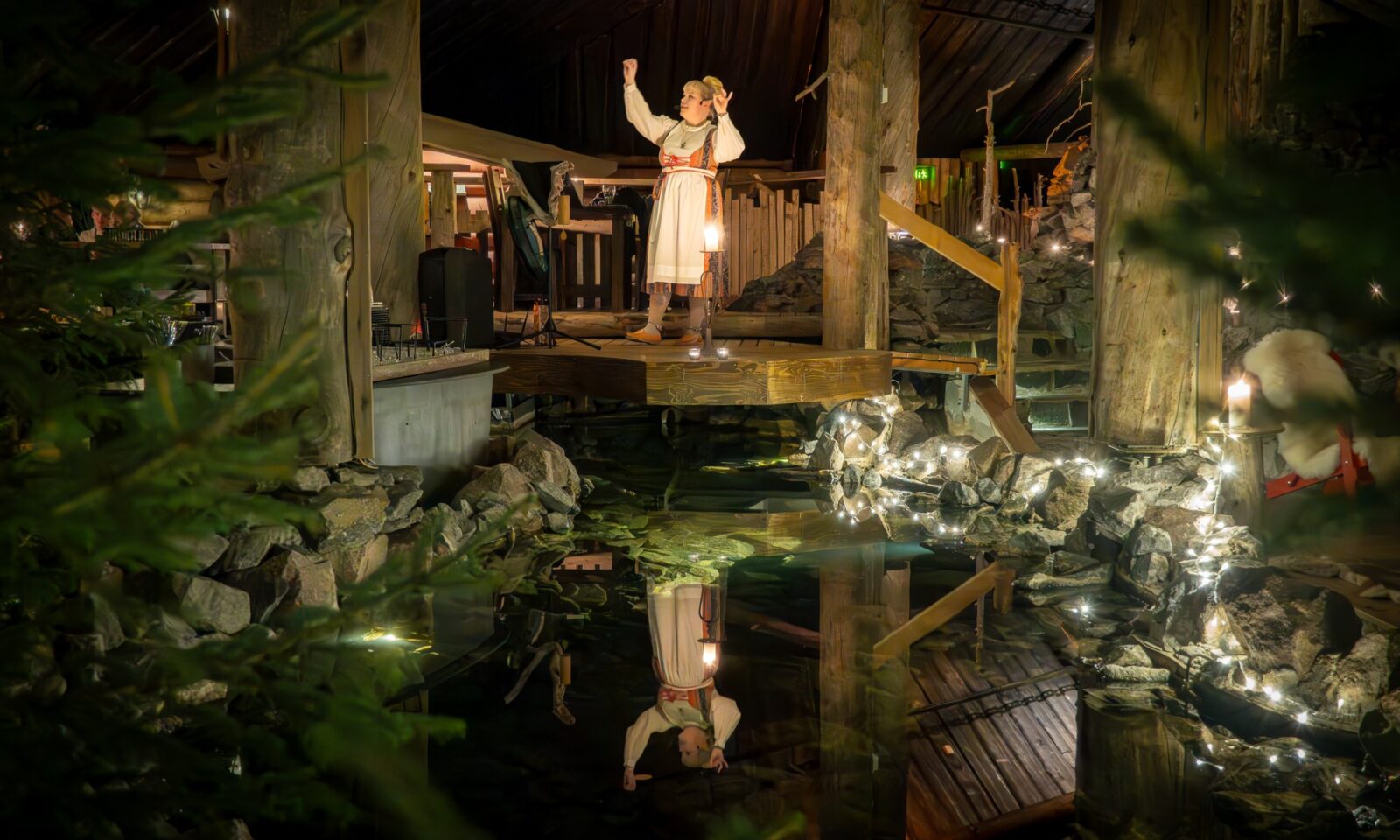 Special entertainment at Piparina in Santa Claus Village.